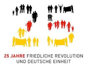 Logo 25 Jahre Deutsche Einheit und Freistaat Sachsen